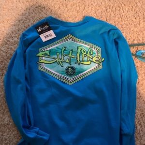 New boys medium salt life shirt